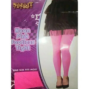 Neon Pink Footless Tights